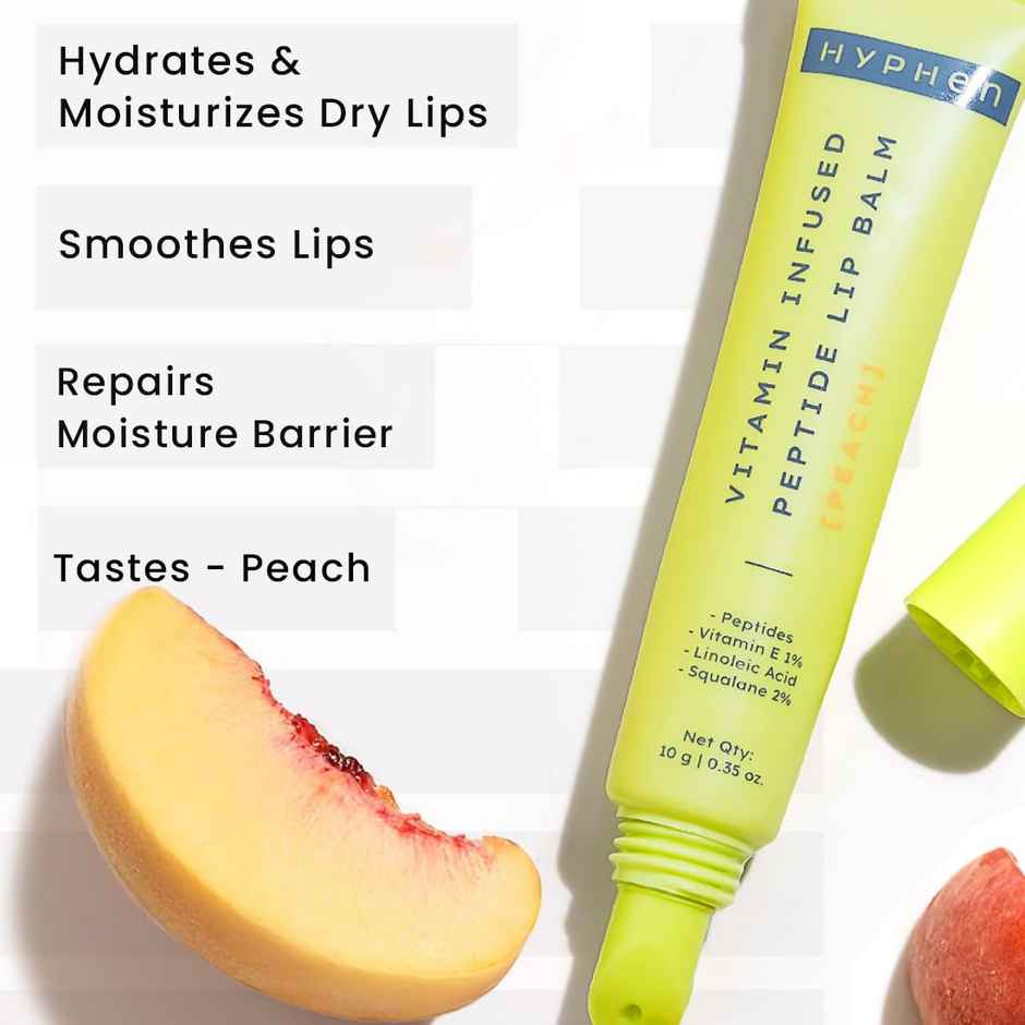 Hyphen Vitamin Infused Peptide Lip Balm - Peach