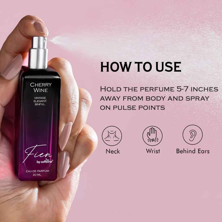 mCaffeine Fien Rush | Perfume Gift Set For Women | 12 Hrs Longlasting - Vanilla Muse Cherry Wine