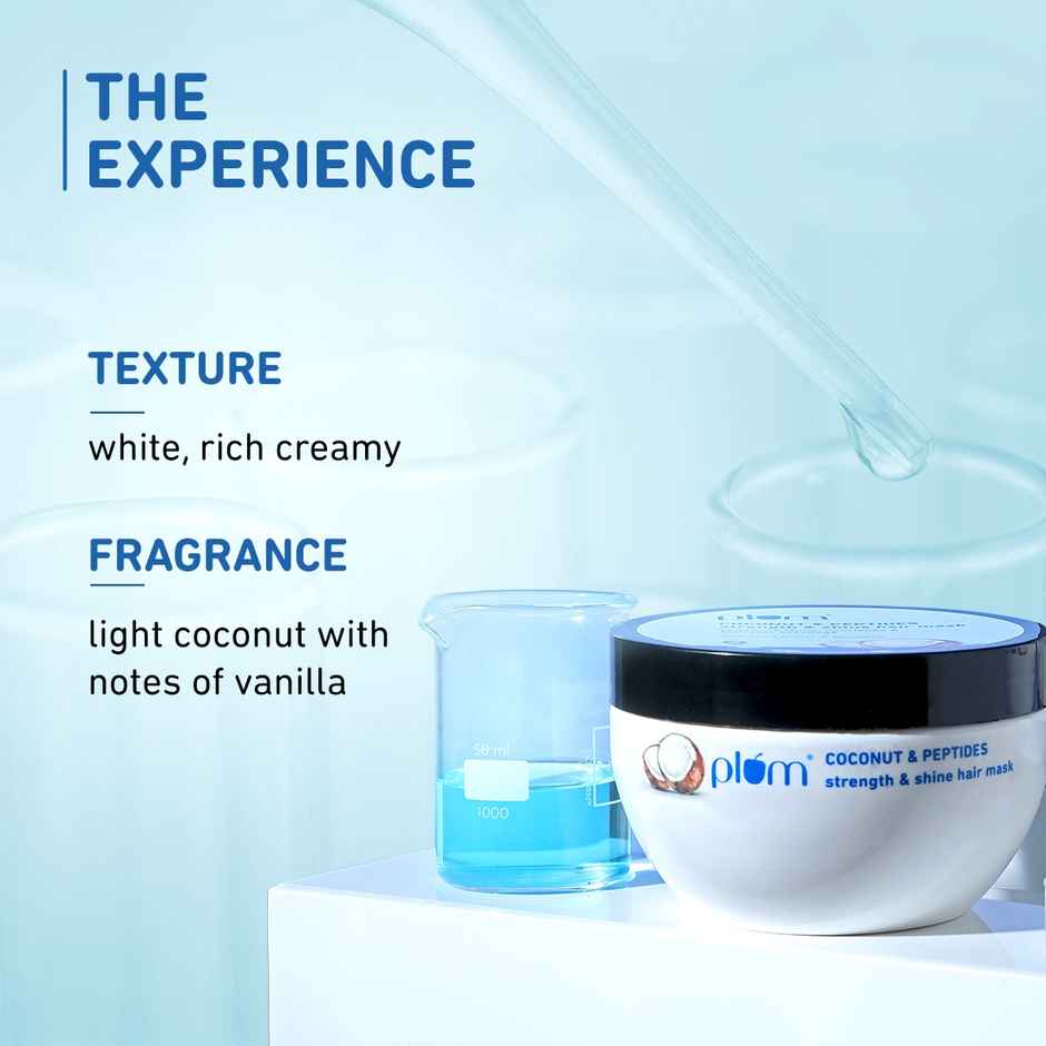 Plum Coconut & Peptides Strength & Shine Hair Mask Coconut Oil Pea Peptide