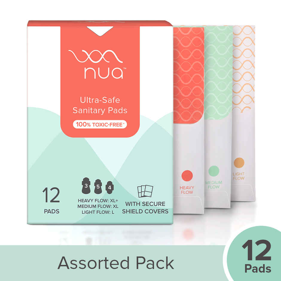 Nua Period Hygiene Combo - 3XL+, 5XL, 4L Pads & Intimate Wash