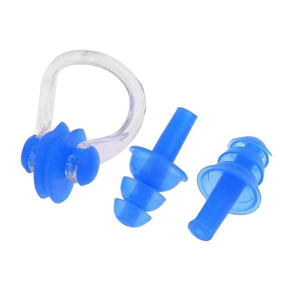Elan Swimming Silicone Ear Plugs and Nose Clip Set | Comfortable and Secure Waterproof Protection