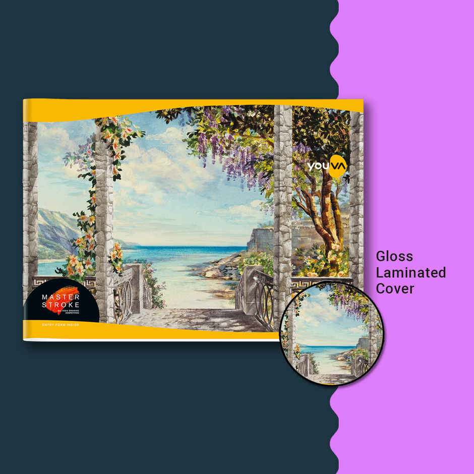 Navneet Youva Black A3 Size 36 Pages Drawing Book 29.7 cm x 42 cm - Assorted