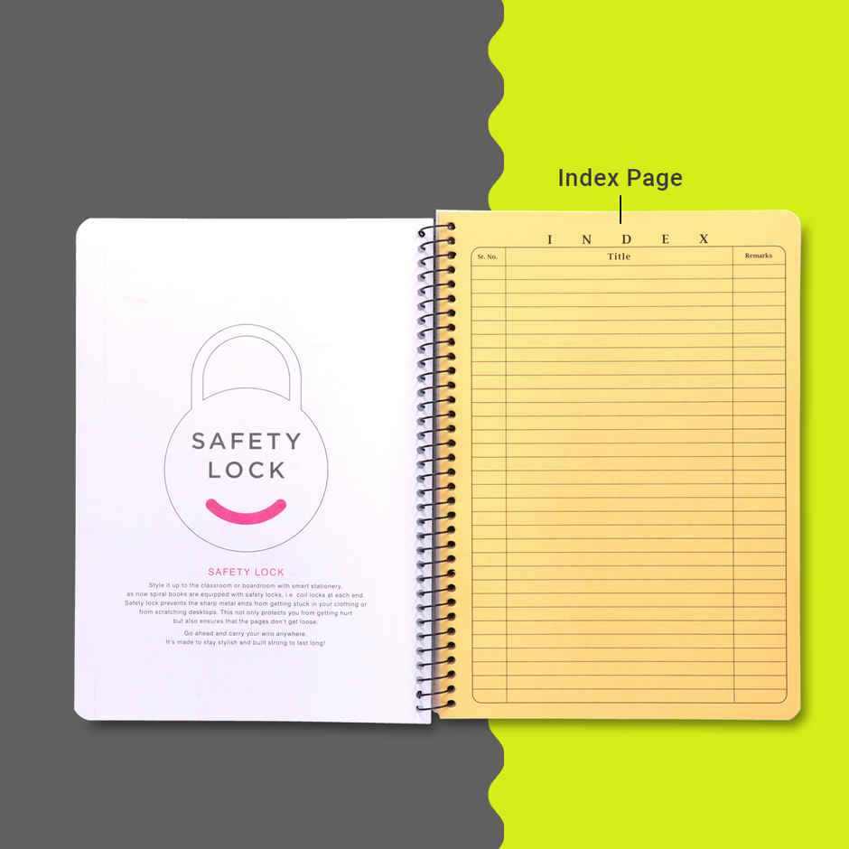 Navneet Youva 6 Subject Book Spiral Bound Single Line Ruled - (20.3 cm x 26.7 cm)