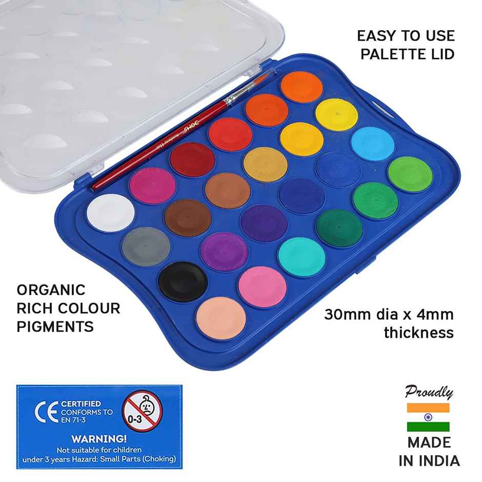 Doms Water Color Cakes 24 Shades (23 Mm)