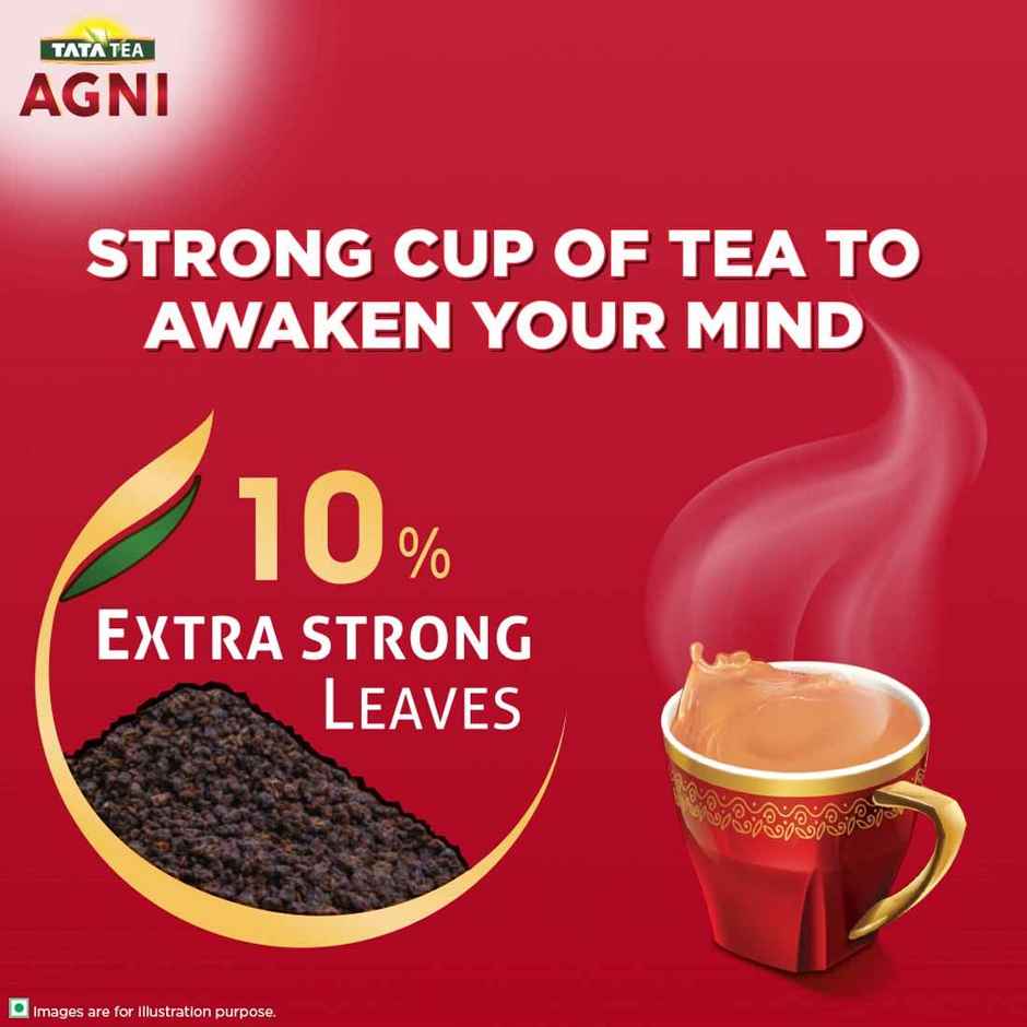Tata Tea Agni 10% Extra Strong Leaves, Black Tea