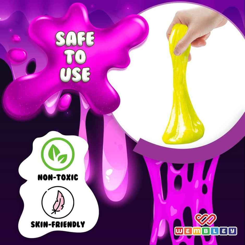 Wembley Slime Kit - Glow In The Dark Diy Slime Maker Set For Kids Craft Activity Kit