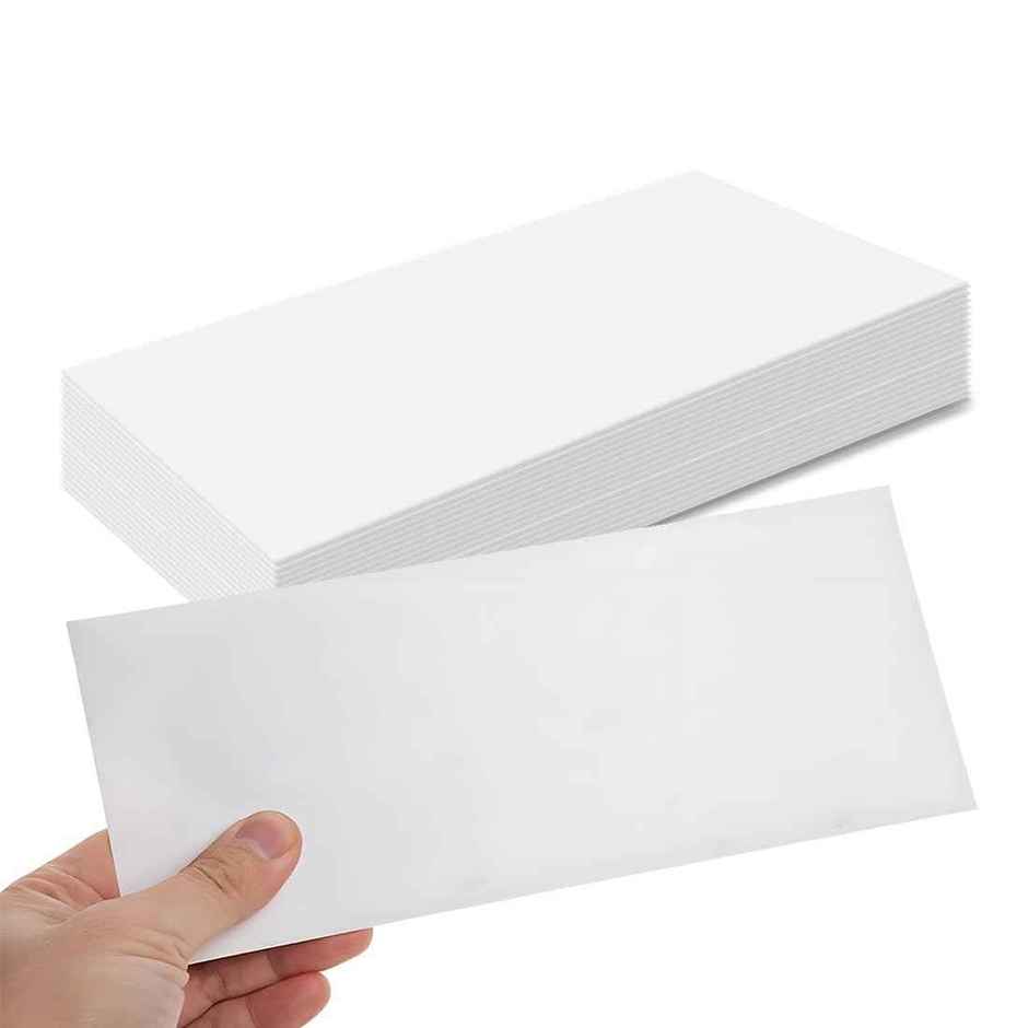 Saya White Envelopes 10 x 4.5 inch | 90 GSM Letter Envelopes | Pack of 50