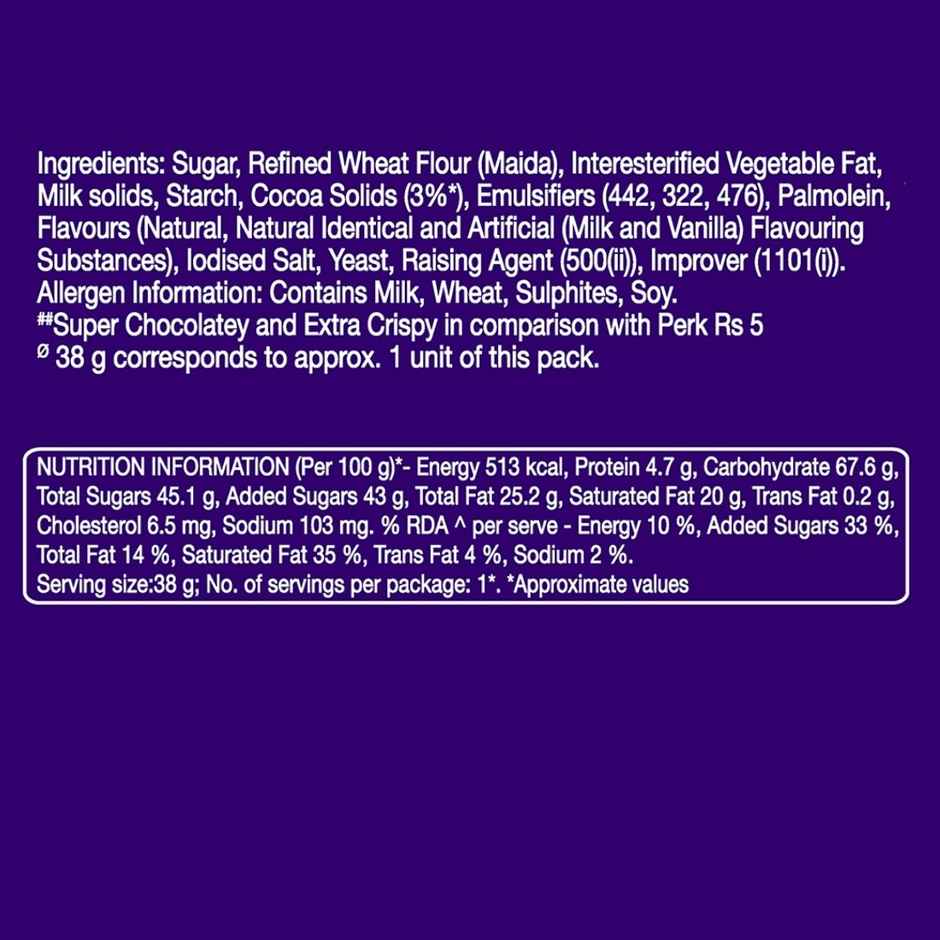 Cadbury Perk Plus Chocolate Coated Wafer Bar