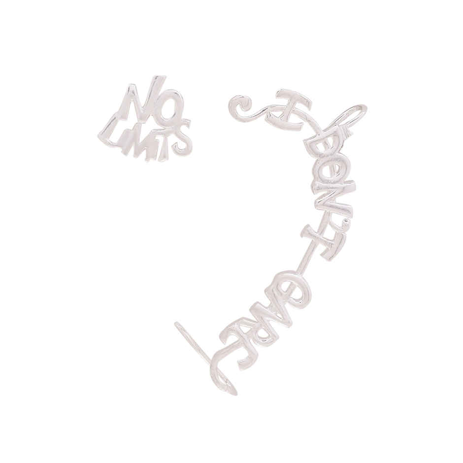 Voylla Truck Art I Don't Care-No Limit Lettering Earrings