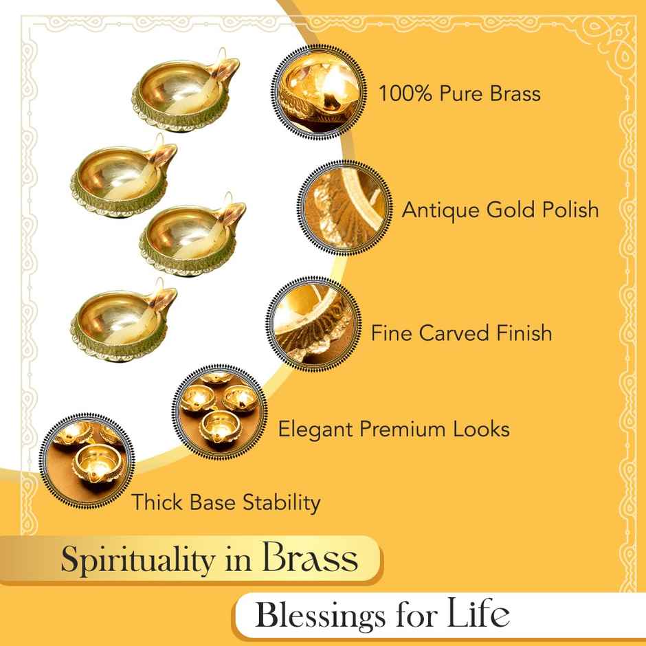 Ekhasa Pure Brass Kuber Diya For Puja | Deepam Kundulu Pooja Diya | Pital Diya Or Dipak Diva Deepas