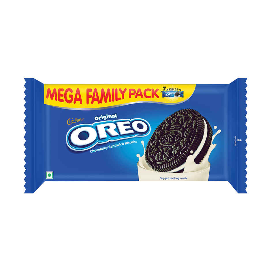 Cadbury Oreo Vanilla Flavour Creme Sandwich Biscuit Mega Family Pack