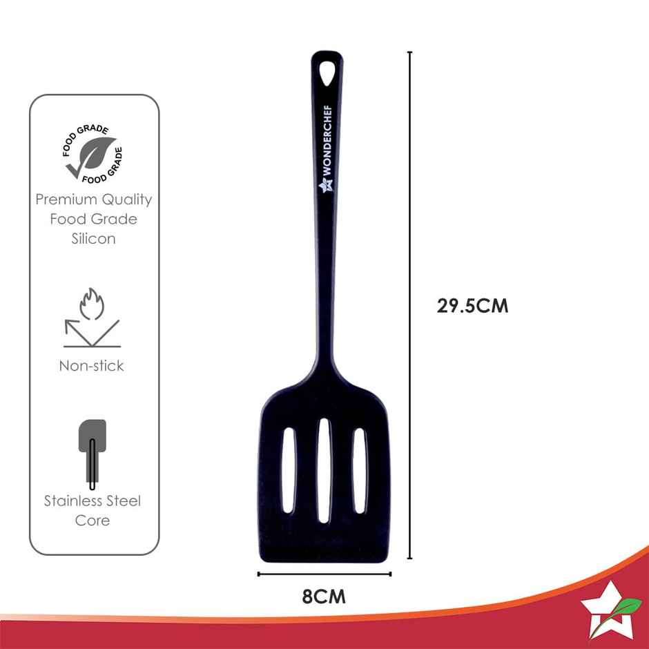 Wonderchef Waterstone Silicon Turner Black