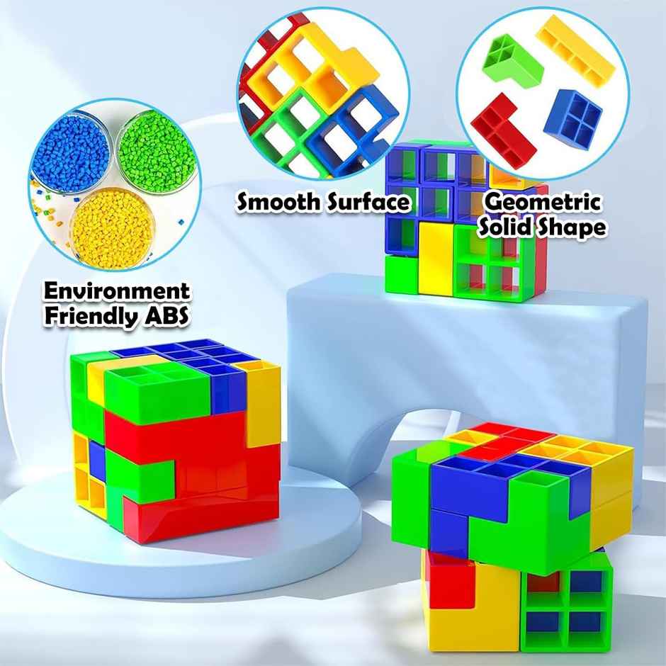 Wembley Swinging Tetra Tower Family Indoor Game For Kids Stacking Mind Games -16Pcs