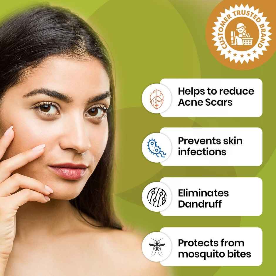 TNW The Natural Wash Pure Neem Oil for Hair & Skin - Controls Acne & Dandruff