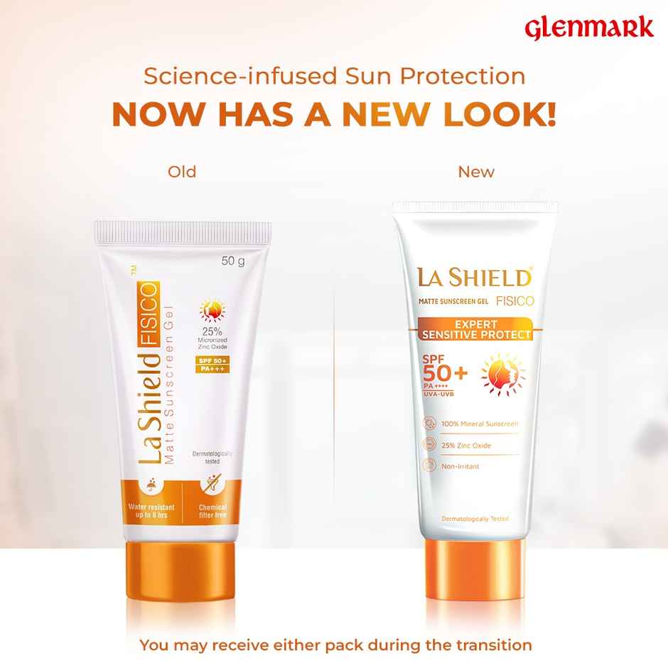 La Shield Fisico SPF 50 Matte Sunscreen Gel