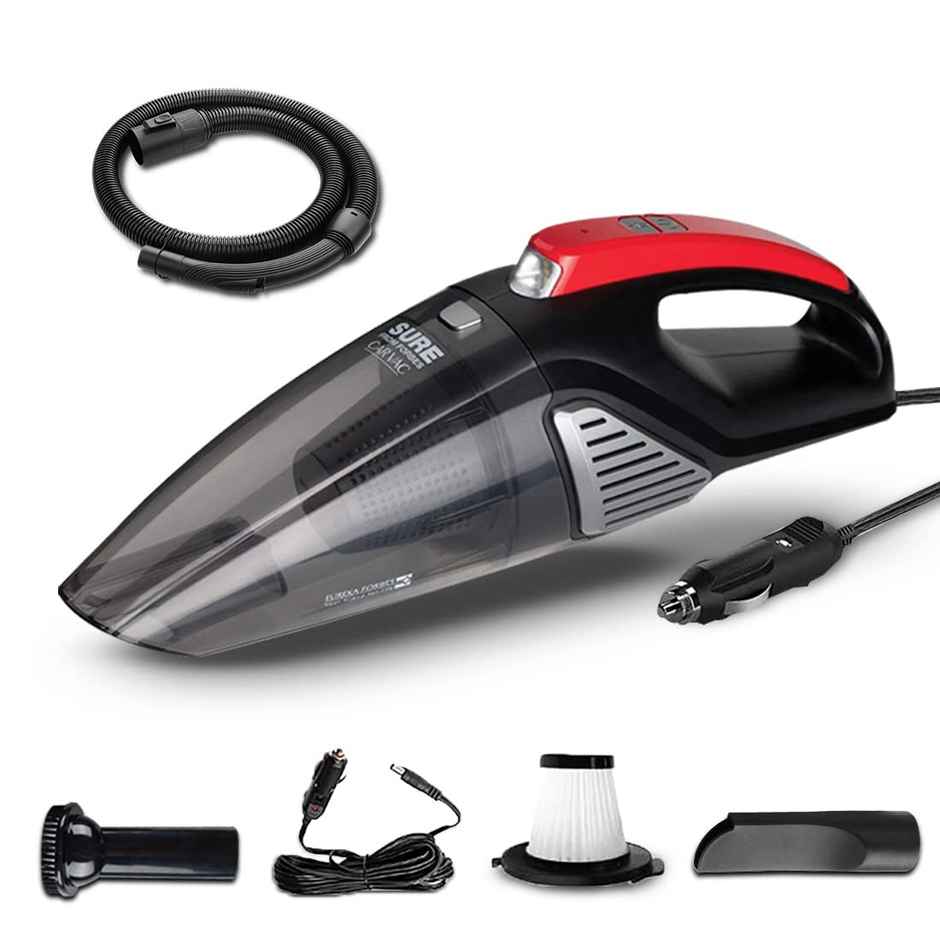 Eureka Forbes Car Vac 100 Watts Powerful Suction Vacuum Cleaner(Black And Red)