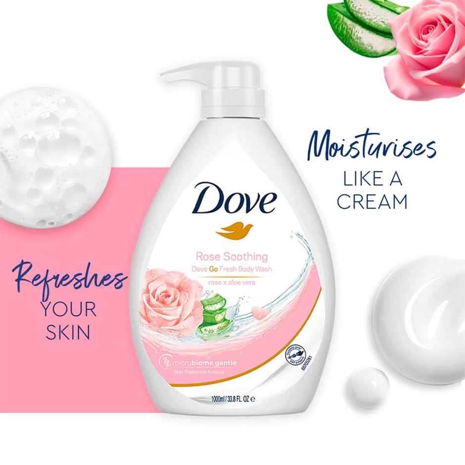 Dove Go Fresh Body Wash | Rose & Aloe Vera | For Replenished Skin