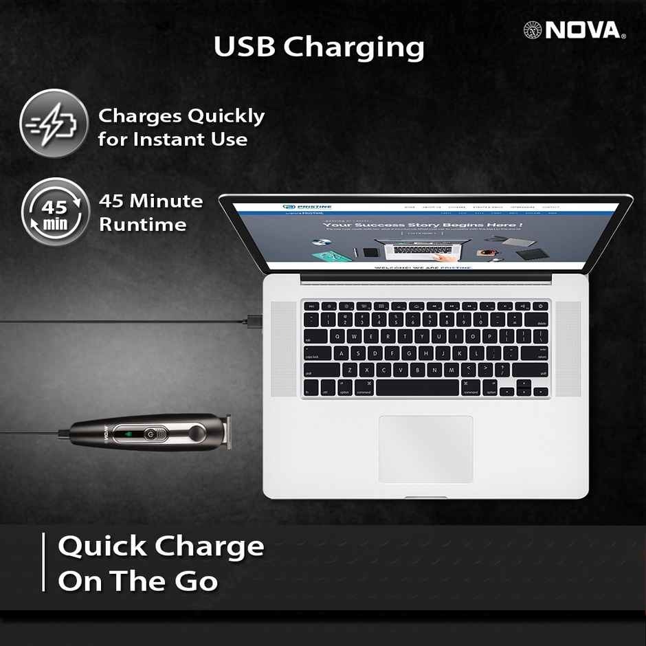 Nova Super Groom Ng 1149 USB Trimmer For Men - Black