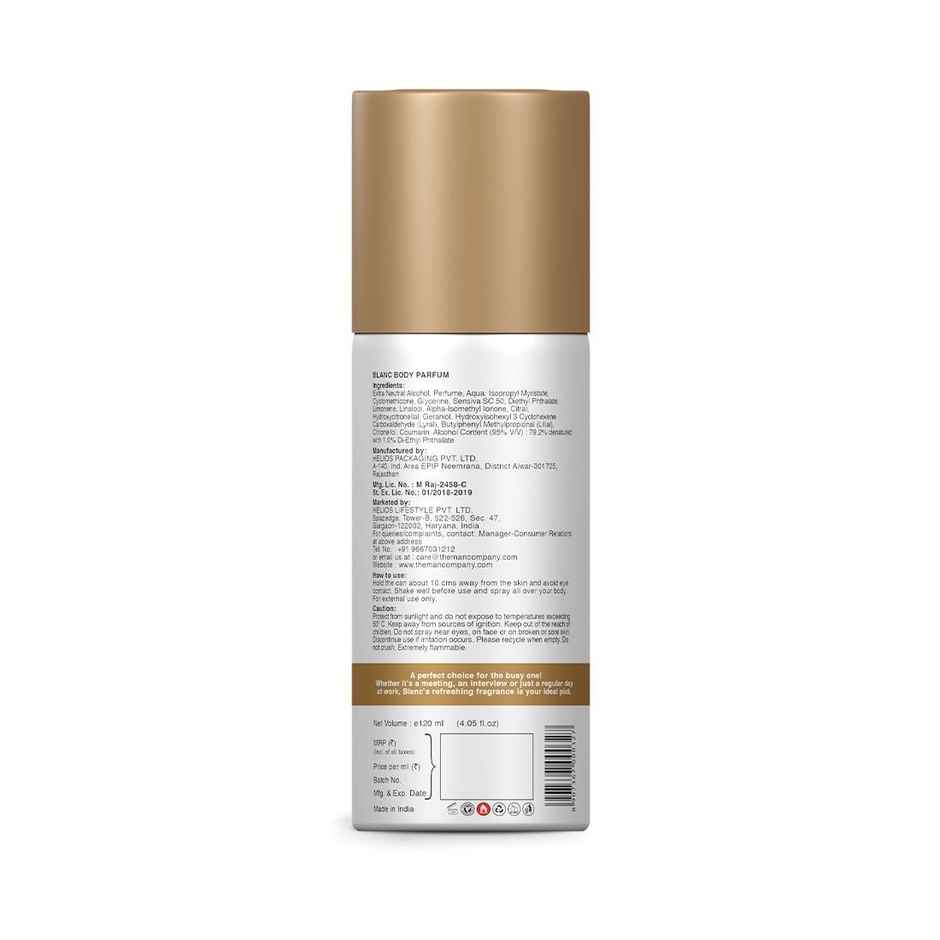 The Man Company Blanc Perfume For Men No Gas Deodorant For Men