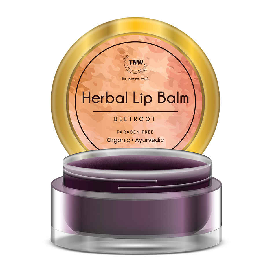 The Natural Wash Beetroot Lip Balm for Dry, Chapped Lips with Natural Ingredients for Soft Hydration