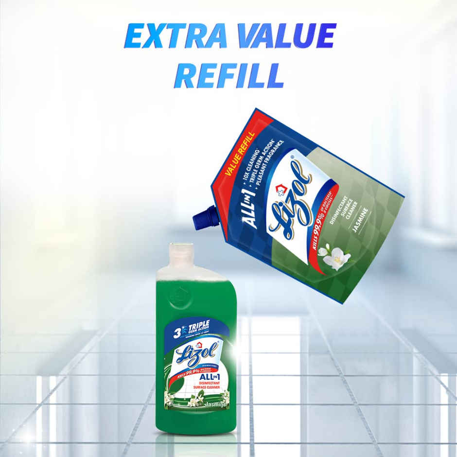 Lizol Floor Cleaner Liquid - Jasmine Surface Cleaner Refill Pack