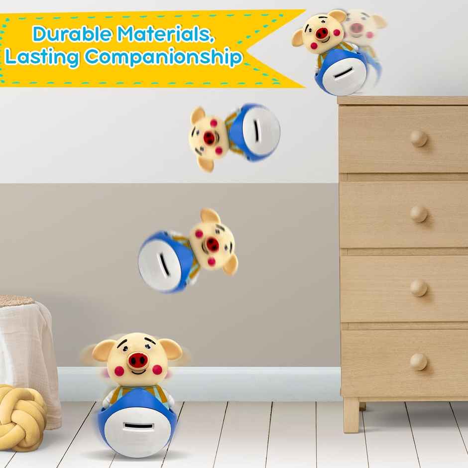 Wembley Roly Poly Money Bank With Light & Music | Piggy Coin Bank With Lock Toy For Kids