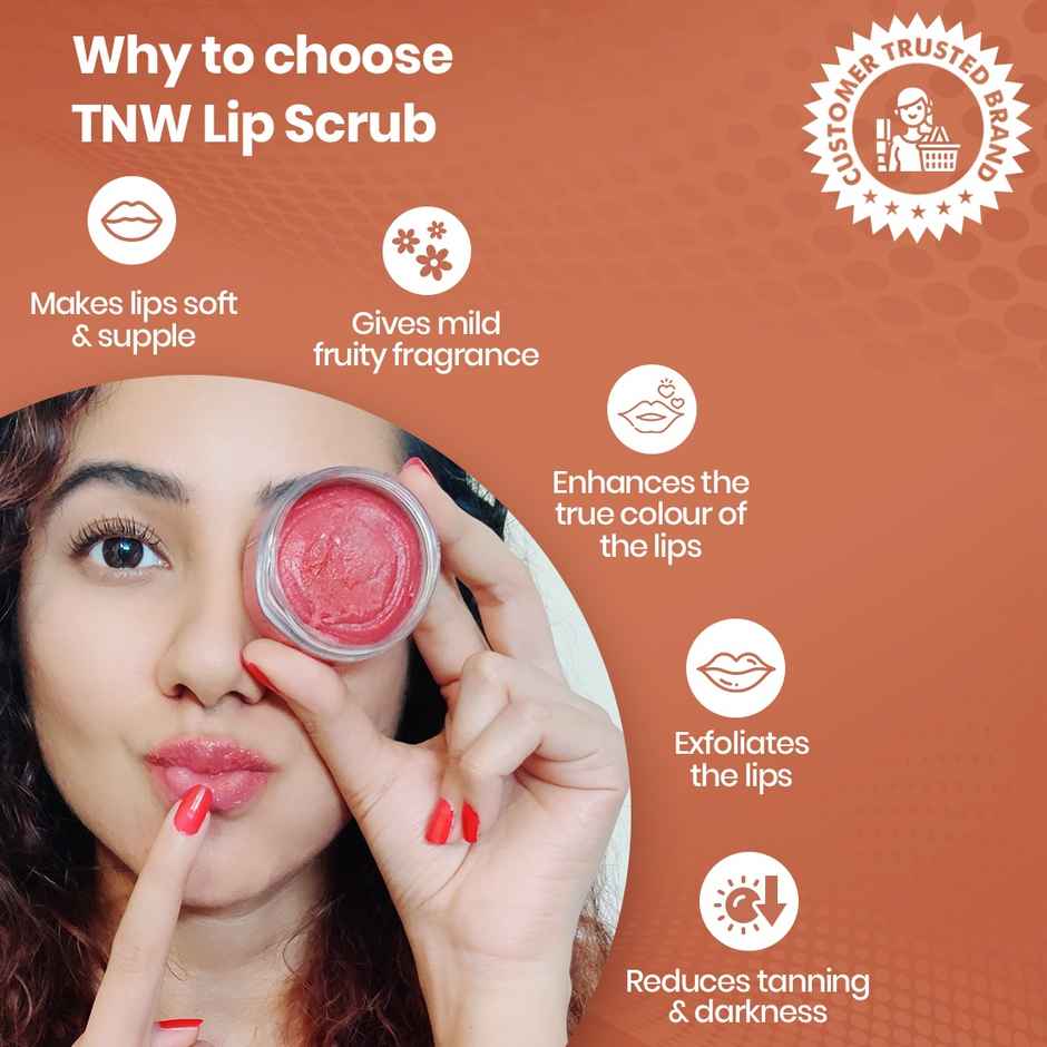 TNW The Natural Wash Lip Lightening Exfoliating Lip Scrub Balm for Tanned Darkened Lips