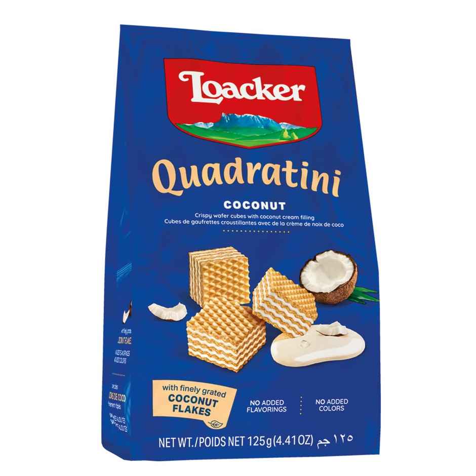 Loacker Quadratini Coconut Cookies 