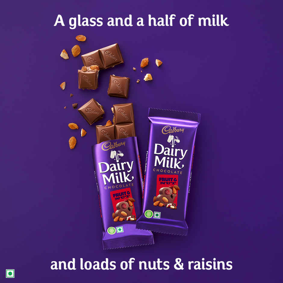 Fnp Radiant Red Rose(1pc) & Cadbury Dairy Milk Fruit & Nut Chocolate Bar(80gms) Combo