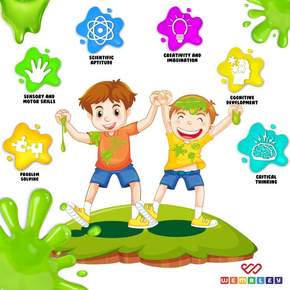 Wembley Slime Kit - Glow In The Dark Diy Slime Maker Set For Kids Craft Activity Kit