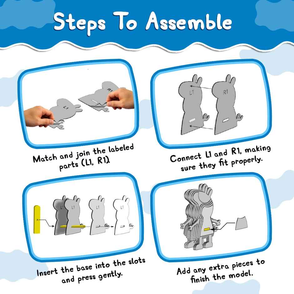 Wembley Peppa Pig 3D Puzzle Model Kit DIY Assembly Stem Learning Puzzle Toy