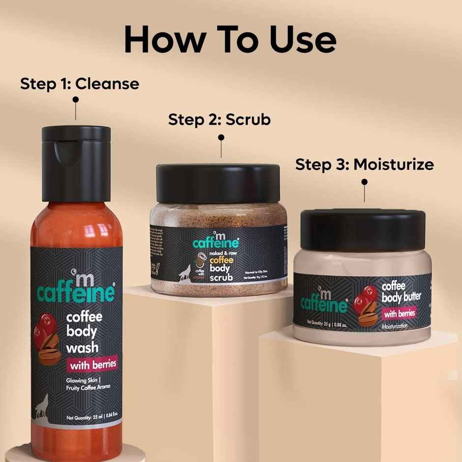 mCaffeine Miniature Coffee Body Detan Skin Care Gift Set