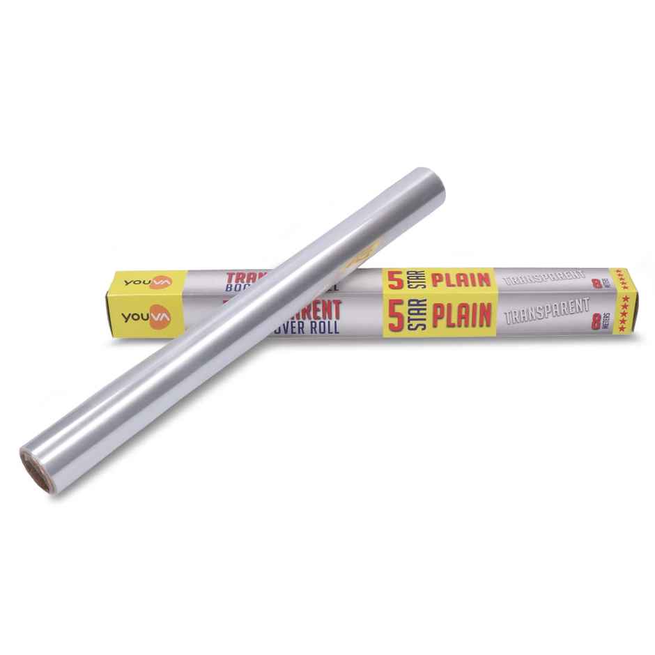 Navneet Youva Transparent Book Cover Rolls For Students 5 Star 8 Meters Length X 35.5 Cm Height