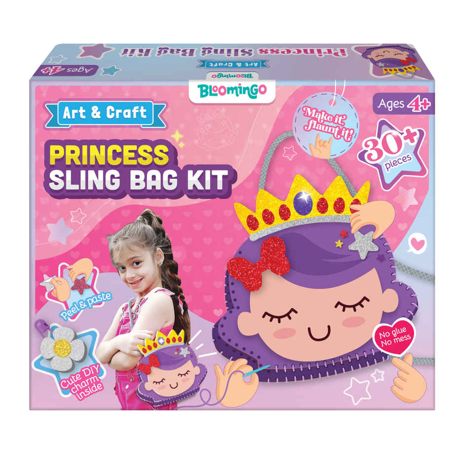 Bloomingo Diy Princess Sling Bag Kit | Art & Craft Kit For Ages 4+