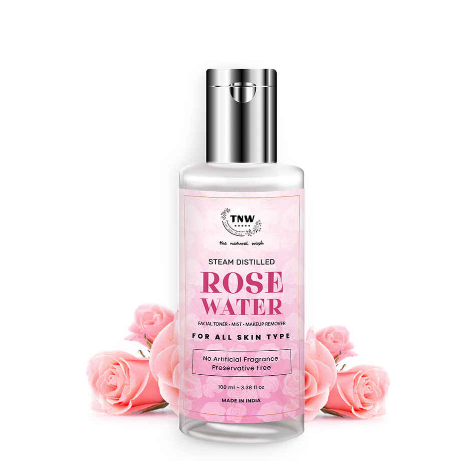 The Natural Wash Steam Distilled Rose Water for Toning & Hydrating | No Artificial Fragrance