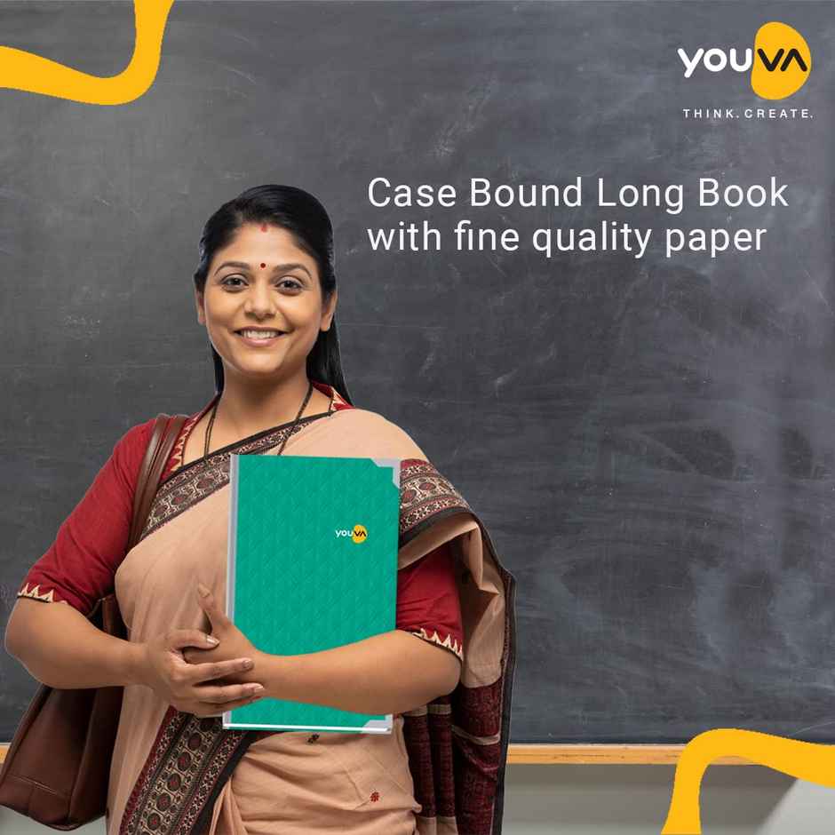 Navneet Youva | My Notes Case Bound Single Line No Left Margin | 288 Pages, 21 cm x 33 cm, Assorted