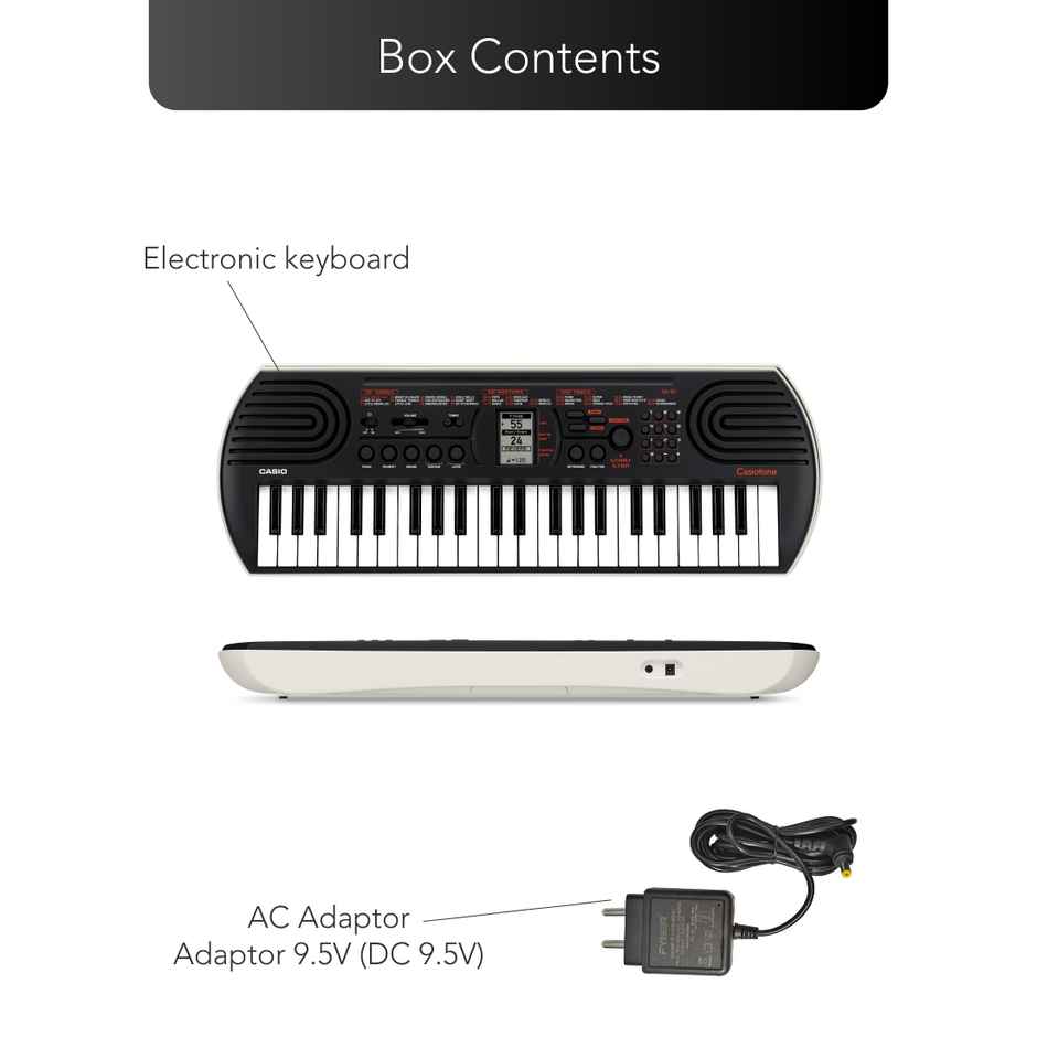 Casiotone Mini Keyboard SA-81 with Piano tones | Black