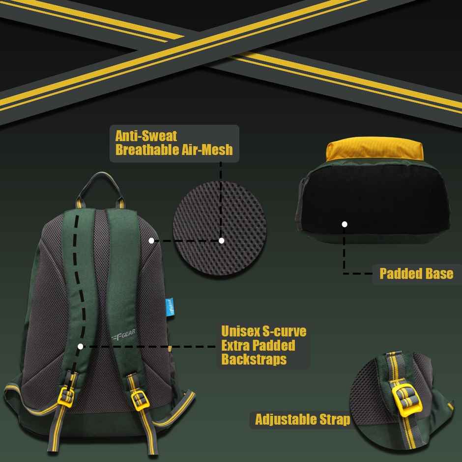 F Gear Unisex Solid Polyester 22 L Backpack | Darkest Spruce