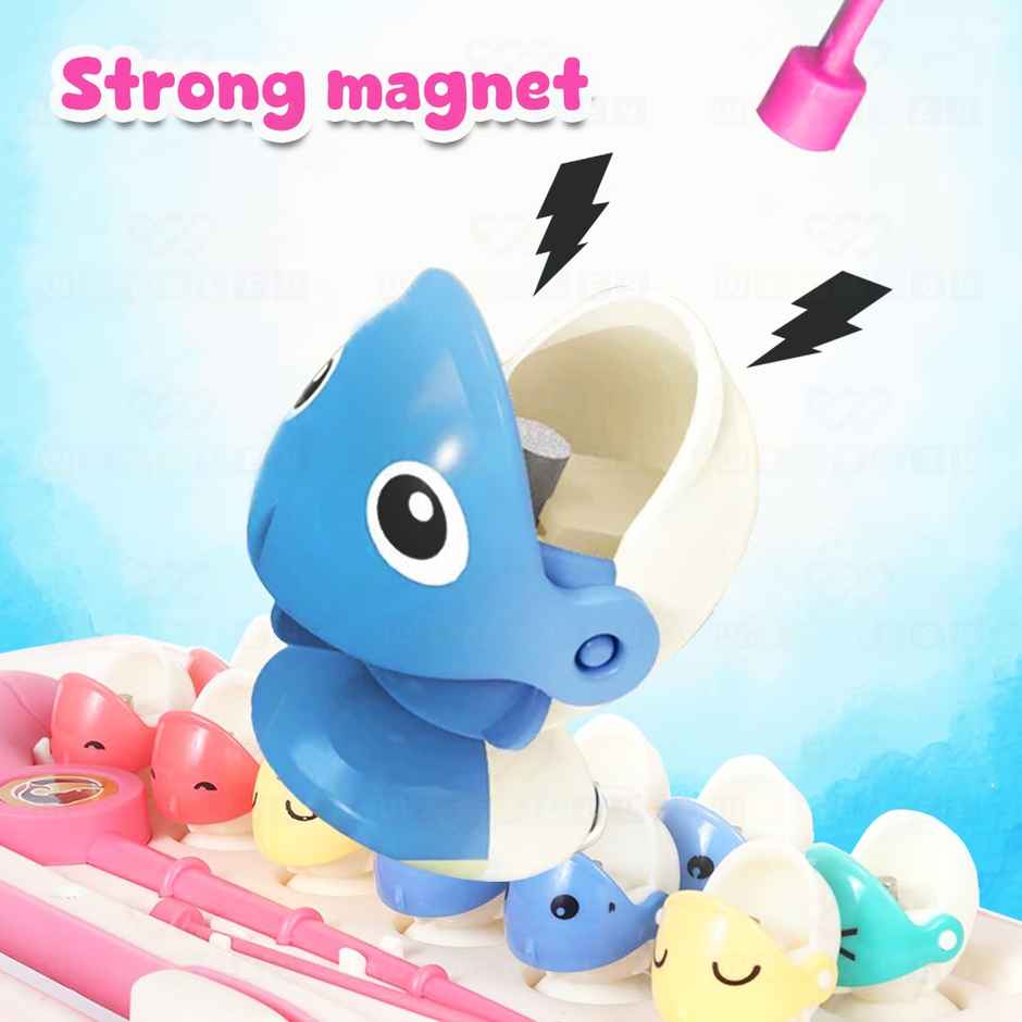 Wembley Magnetic Rechargeable Fishing Game for Kids Fish Catching Board Game | Pink