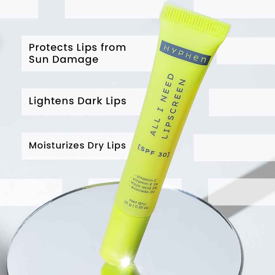 Hyphen All I Need Lipscreen Lip Balm with SPF 30 & 2% Kojic Acid - Moisturizing