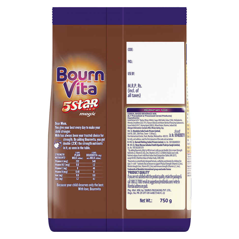 Bournvita 5 Star Magic Chocolate Drink Mix | For 7 - 9 years Kids