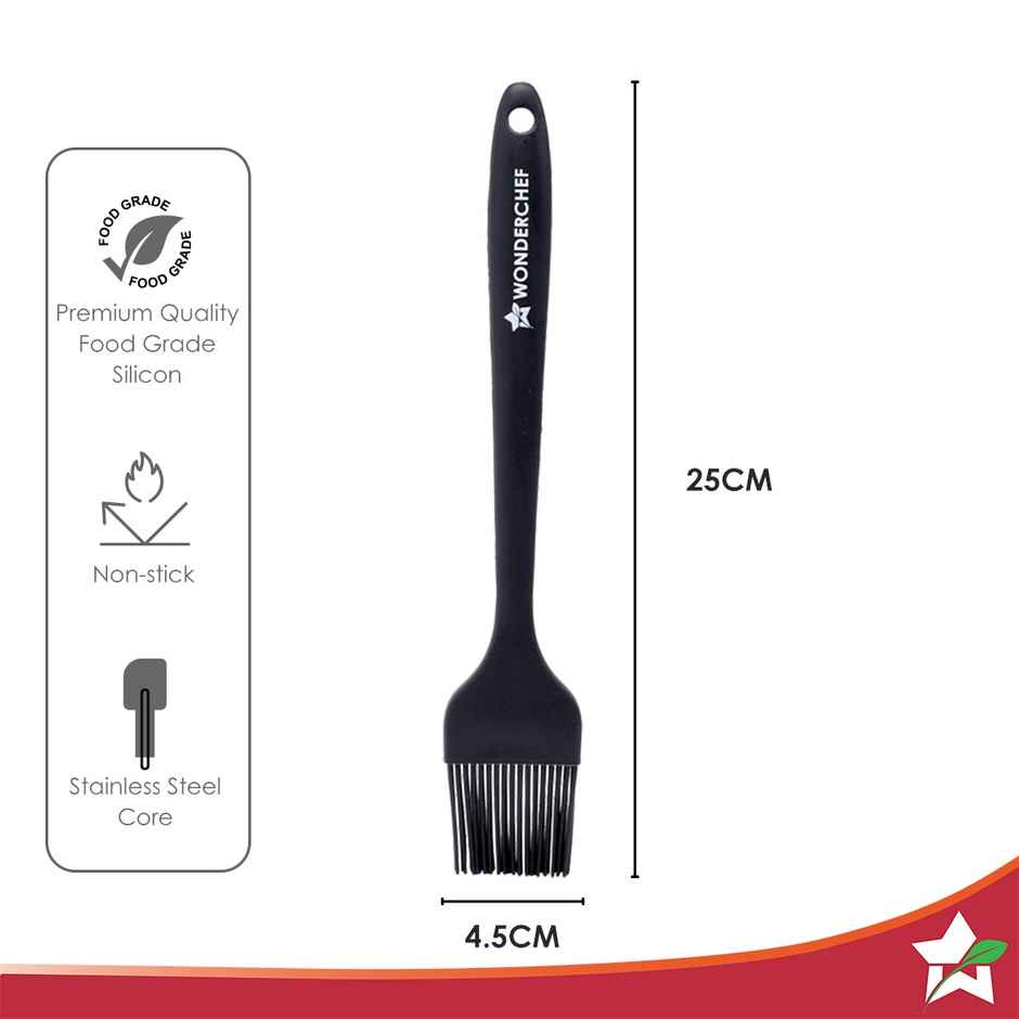 Wonderchef Waterstone Silicon Brush Black