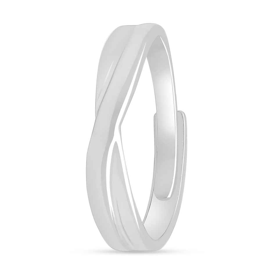 Zavya SolidRhodium Plated 925 Sterling Silver Ring