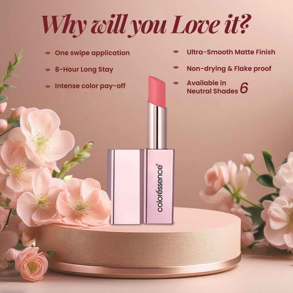 Coloressence Roseate Nudes Long Lasting Lipstick - Fresh Bloom | Pink