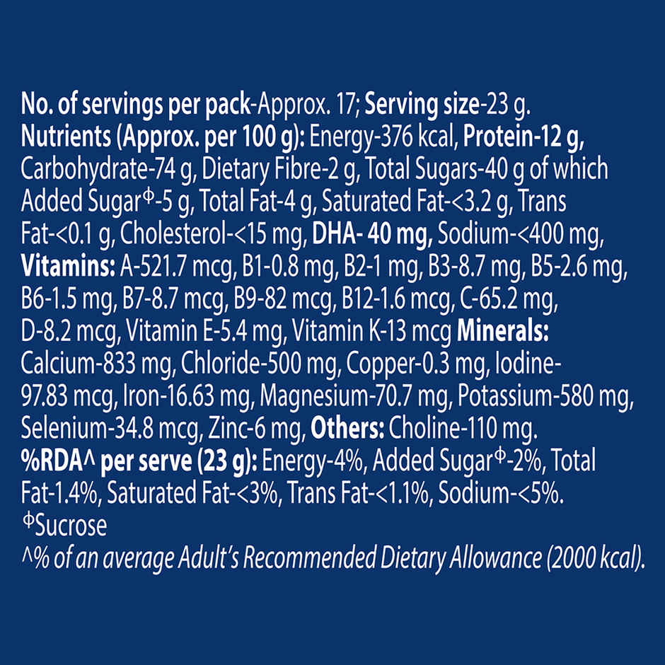 Horlicks Junior Vanilla Flavoured Drink Mix | For 2 - 6 years Kids