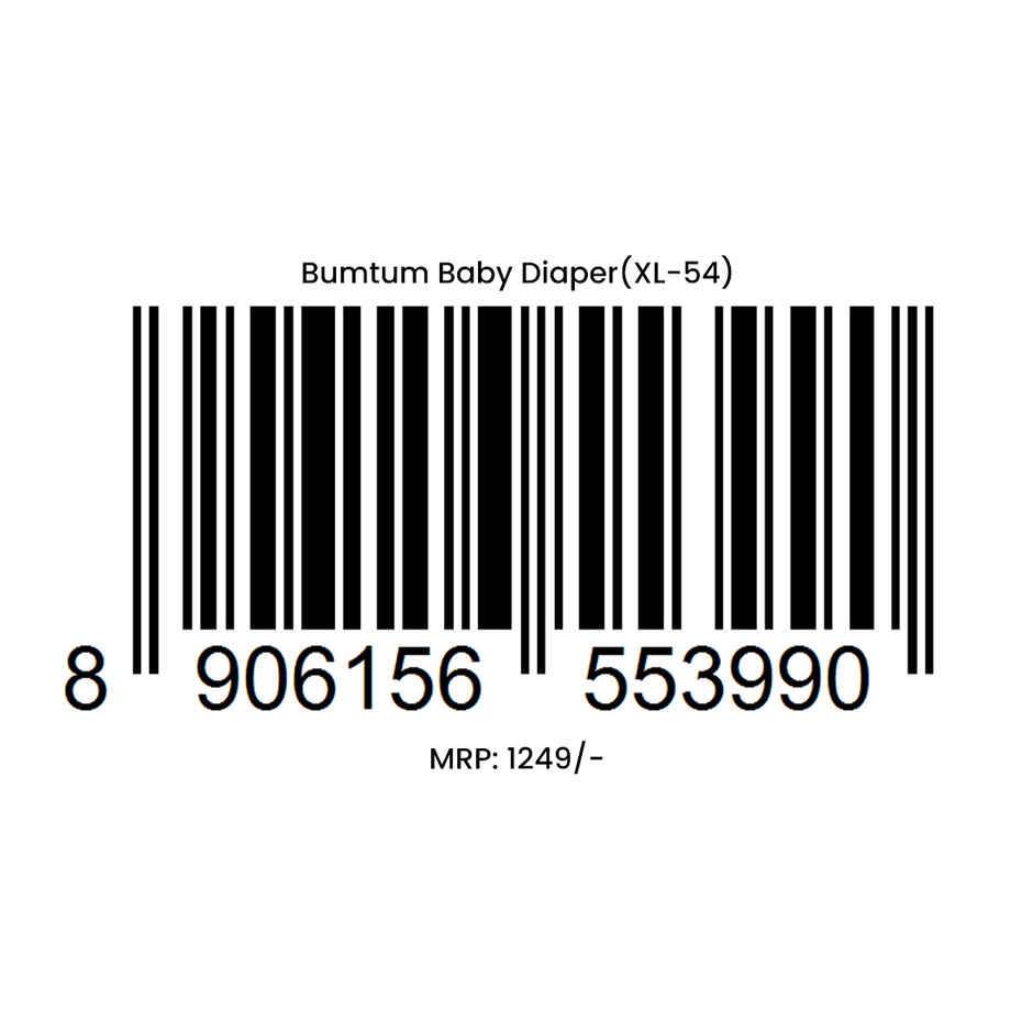 Bumtum Baby Diaper Pants With Double Leakage Protection - 12 To 18 Kg X-Large