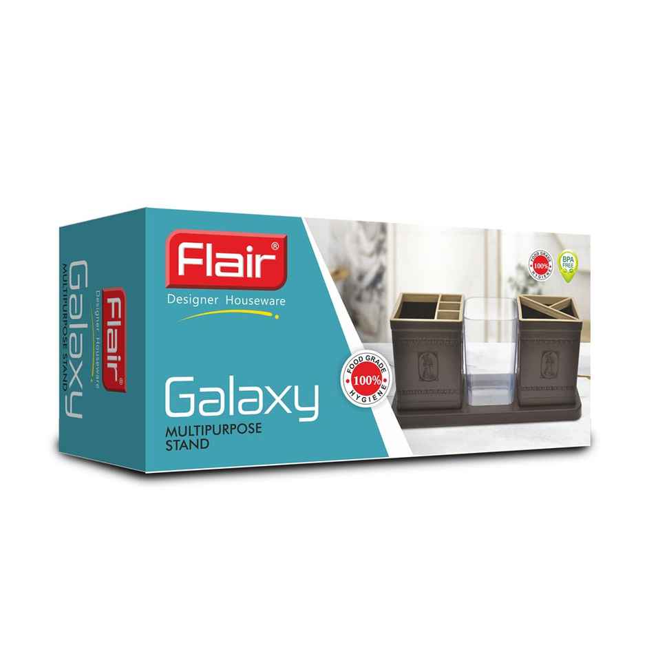 Flair Galaxy Desk Organizer - Grey, 3-Compartment Cutlery Stand