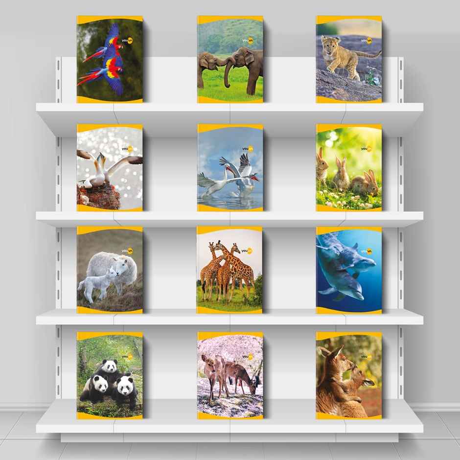 Navneet Youva | Soft Bound Note Book for Younger Students | Jumbo Size 18 cm x 24 cm | Double Line | 172 Pages