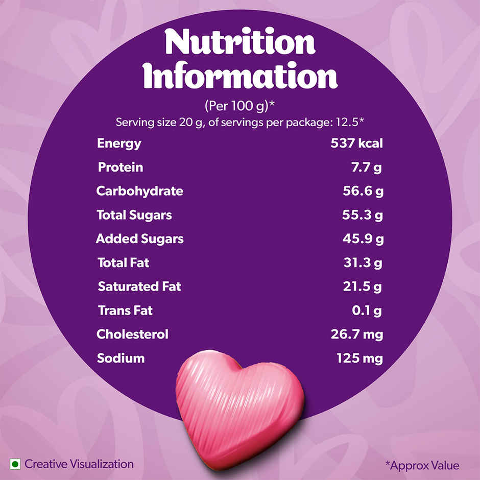 Jacob'S Creek Imported Red Grape Non-Alcoholic Still Wine (750ml) & Cadbury Dairy Milk Silk Heart Blush Chocolate Bar Valentines Gift Pack (250g) Combo
