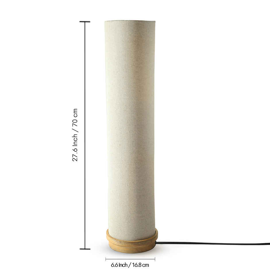 ExclusiveLane Ember Tower Mango Wood Floor Lamp Handcrafted - 70 cm